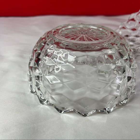 VINTAGE CLEAR FOSTORIA AMERICAN GLASS COVERED CANDY DISH BOWL - Picture 5 of 8